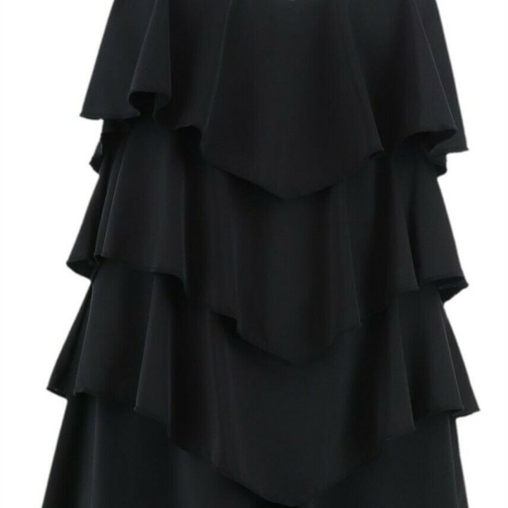 Fit 4 U V-Tiered Romper Swimsuit Black 8 - Picture 7 of 8